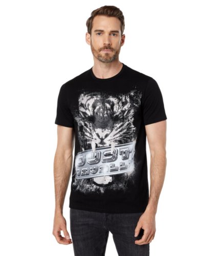 Imbracaminte barbati just cavalli queens t-shirt with quottigerquot graphic with crystals black