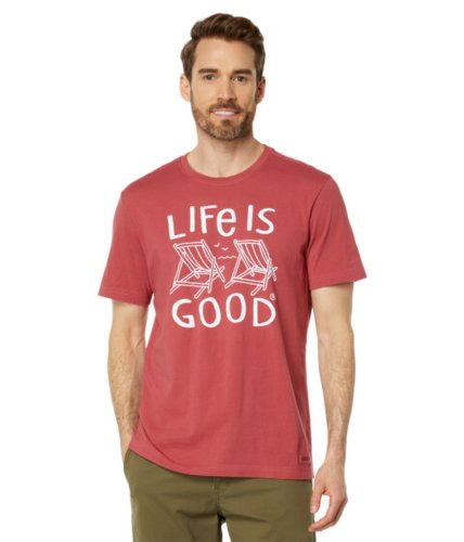 Imbracaminte barbati life is good at the beach chairs short sleeve crusher-litetrade tee faded red