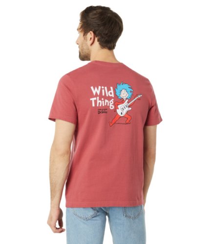 Imbracaminte barbati life is good cat in the hat wild thing guitar short sleeve crushertrade tee faded red