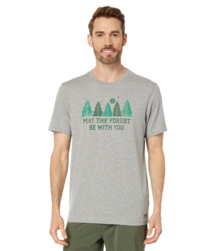 Imbracaminte barbati life is good may the forest be with you crushertrade tee heather gray 2