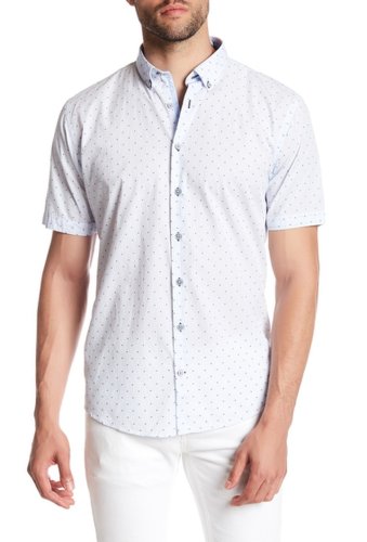 Imbracaminte barbati lindbergh dotted short sleeve regular fit shirt white