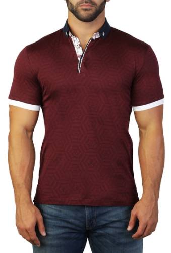 Imbracaminte barbati maceoo mozart mosaic tailored fit polo red
