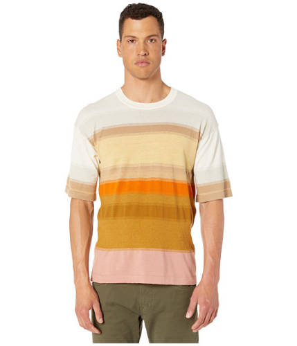 Imbracaminte barbati missoni golden hour short sleeve cotton linen sweater sand multi