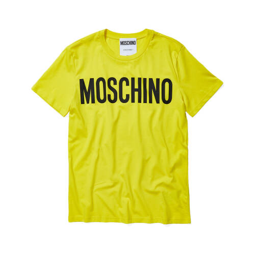 Imbracaminte barbati moschino bold logo t-shirt fantasy print yellow