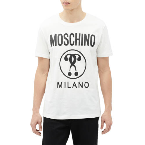 Imbracaminte barbati moschino question mark t-shirt fantasy print white