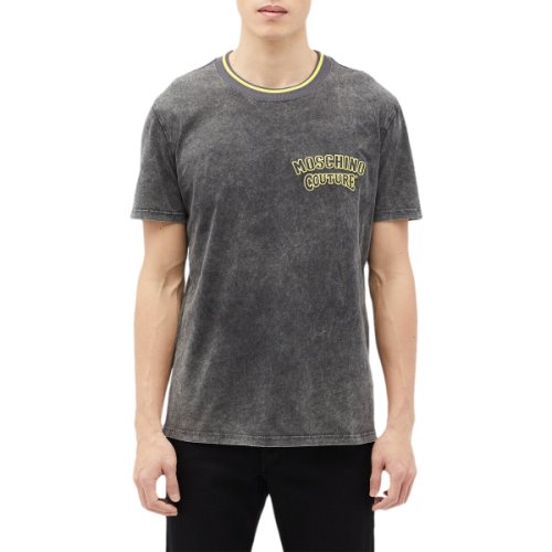 Imbracaminte barbati moschino washed out logo t-shirt fantasy print grey
