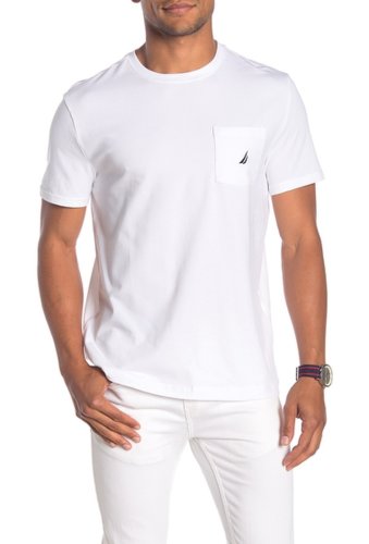 Imbracaminte barbati nautica pocket crew neck t-shirt bright white