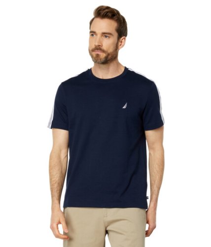 Imbracaminte barbati nautica shoulder-stripe t-shirt navy