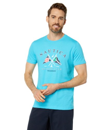 Imbracaminte barbati nautica sustainably crafted sailing club graphic t-shirt mirage blue