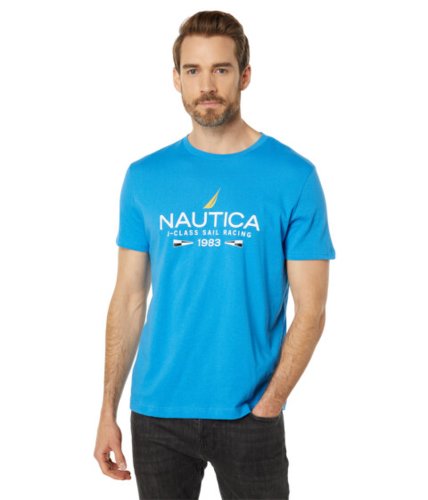 Imbracaminte barbati nautica sustainably crafted sailing graphic t-shirt starlight blue