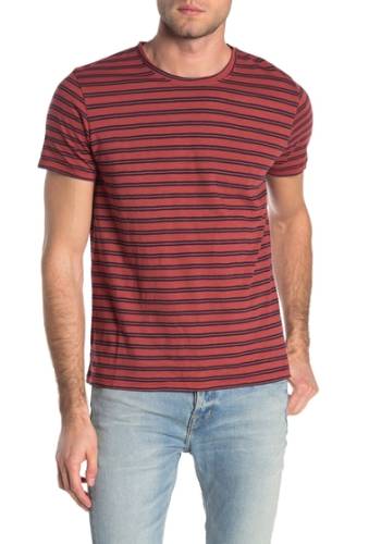 Imbracaminte barbati nudie anders double stripe slub t-shirt aurora red
