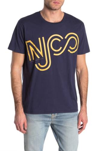 Imbracaminte barbati Nudie anders njco outline graphic t-shirt prince blue