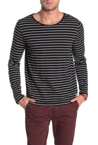 Imbracaminte barbati nudie orvar striped long sleeve t-shirt blackbeige
