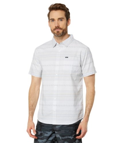 Imbracaminte barbati oneill seafaring stripe standard short sleeve woven shirt white
