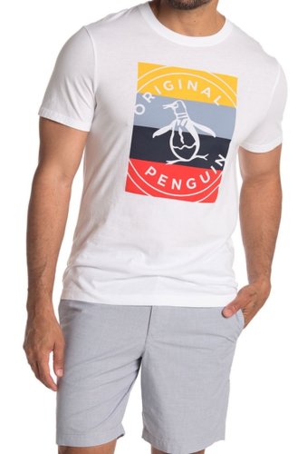 Imbracaminte barbati original penguin short sleeve graphic t-shirt bright white