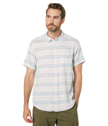 Imbracaminte barbati outerknown sea short sleeve shirt aqua weavers stripe