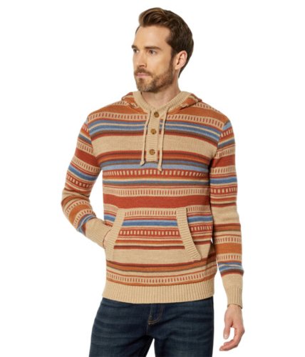 Imbracaminte barbati pendleton medallion cotton hoodie tan stripe
