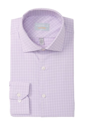 Imbracaminte barbati perry ellis slim fit tech dress shirt light purple dobby