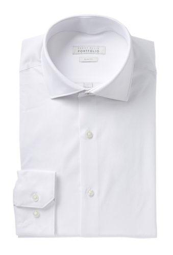 Imbracaminte barbati perry ellis tech slim fit shirt white solid