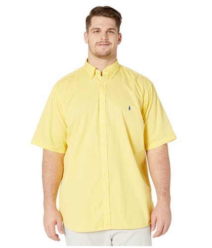 Imbracaminte barbati polo ralph lauren big tall big amp tall short sleeve garment dyed chino shirt sunfish yellow