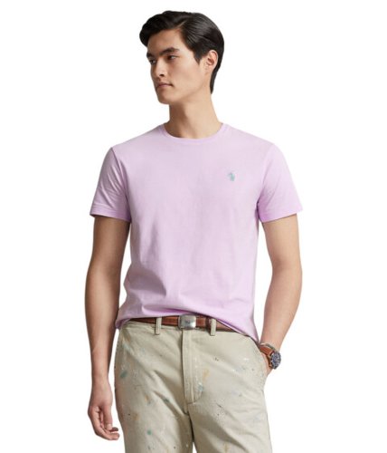 Imbracaminte barbati polo ralph lauren classic fit jersey crew neck t-shirt flower purple
