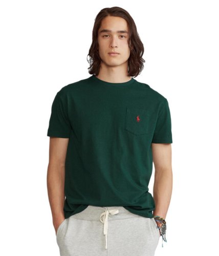 Imbracaminte barbati polo ralph lauren classic fit jersey pocket t-shirt college green