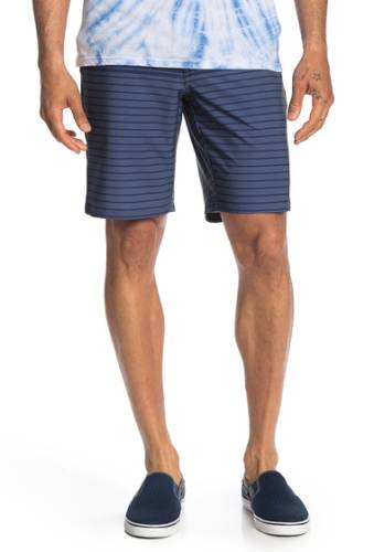 Imbracaminte barbati public opinion printed performance shorts blue tonal stripe