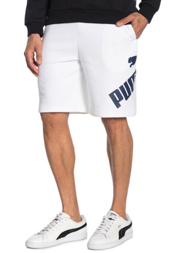 Imbracaminte barbati puma big brand logo shorts puma white-dark denim