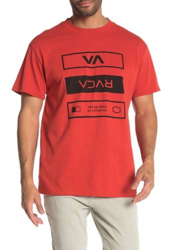 Imbracaminte barbati rvca va build crew neck t-shirt bright red