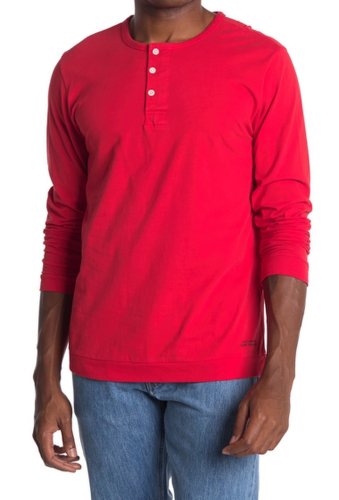 Imbracaminte barbati saturdays nyc mitch knit henley t-shirt true red