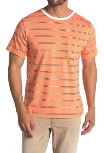 Imbracaminte barbati saturdays nyc randall stripe pocket t-shirt peach