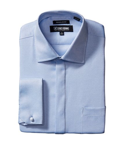 Imbracaminte barbati stacy adams textured solid dress shirt blue