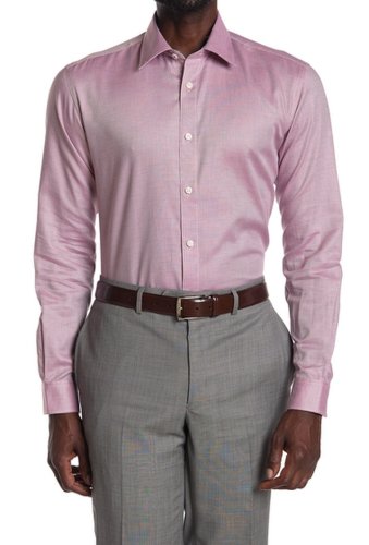 Imbracaminte barbati ted baker london solid long sleeve endurance fit shirt pink