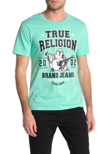 Imbracaminte barbati true religion buddha crew neck t-shirt mint
