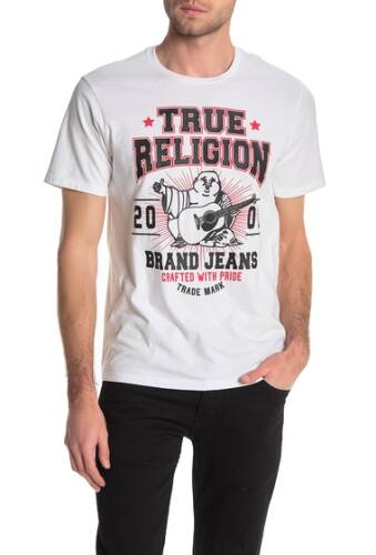 Imbracaminte barbati true religion buddha crew neck t-shirt white