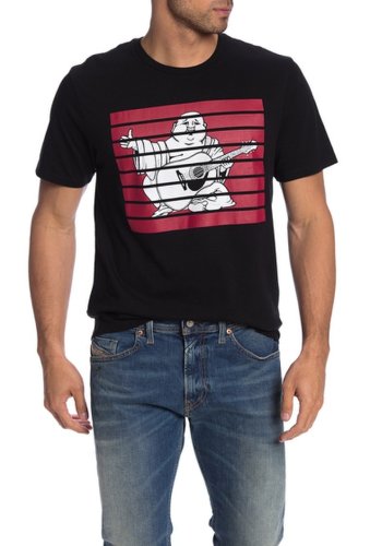 Imbracaminte barbati true religion stripe buddah graphic t-shirt black