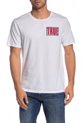 Imbracaminte barbati true religion true box crew neck t-shirt white
