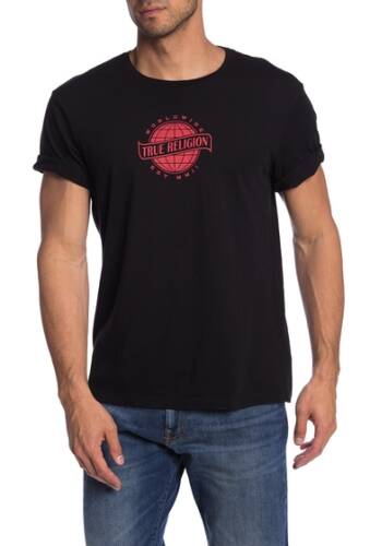 Imbracaminte barbati true religion world tour graphic t-shirt black