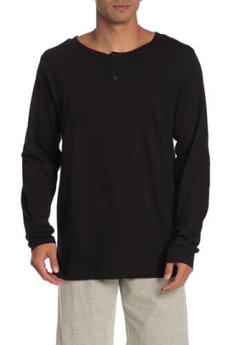 Imbracaminte barbati unsimply stitched long sleeve lounge henley black