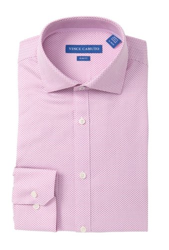 Imbracaminte barbati vince camuto patterned slim fit dress shirt light pink dobby