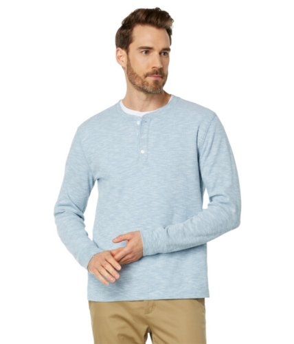 Imbracaminte barbati vince sun faded thermal long sleeve henley pacific blue
