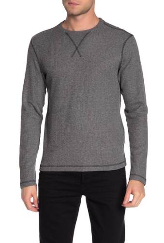 Imbracaminte barbati vintage 1946 drop needle crew neck knit sweater black