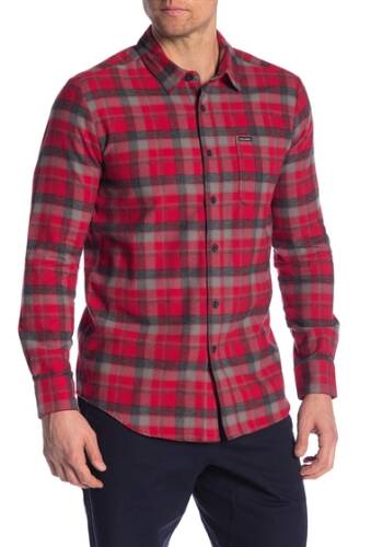 Imbracaminte barbati volcom caden modern fit plaid shirt red deep