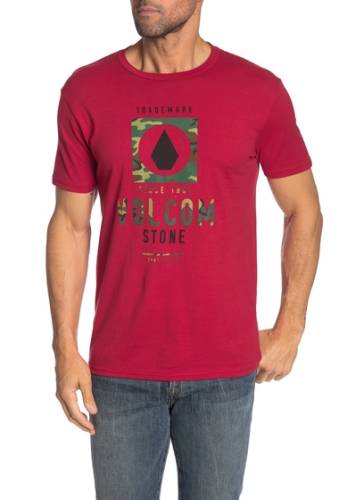 Imbracaminte barbati volcom stone square logo t-shirt cardinal