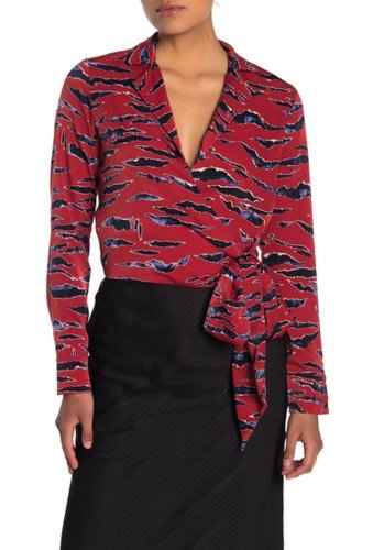 Imbracaminte femei 4si3nna analyn print wrap tie blouse red zebra