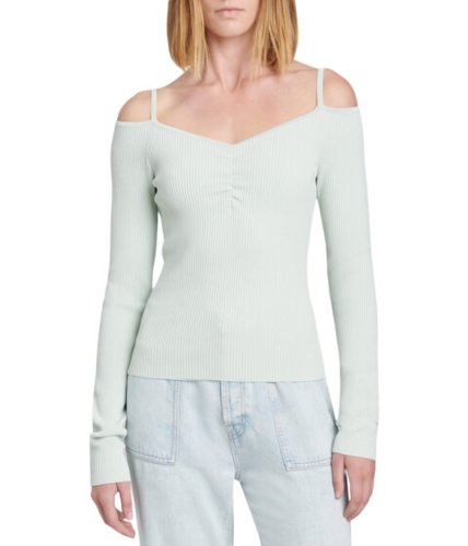 Imbracaminte femei 7 for all mankind off shoulder long sleeve top pale blue