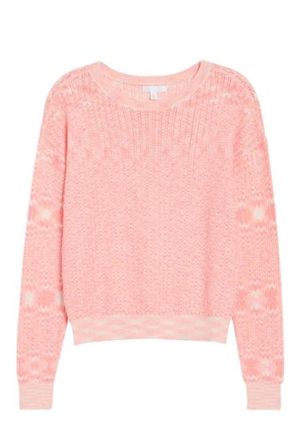 Imbracaminte femei abound space dye pullover sweater pink camelia spacedye