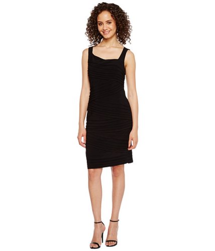 Imbracaminte femei adrianna papell variegated striped banded jersey sheath dress black