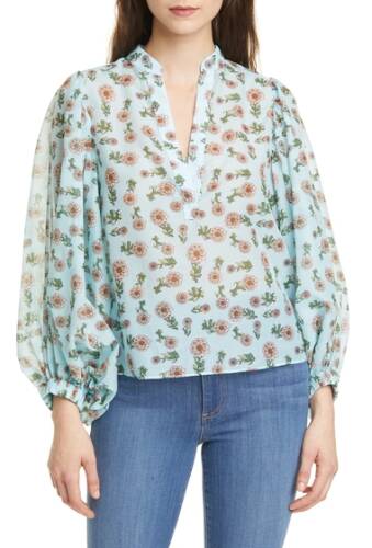 Imbracaminte femei alice olivia raya floral split neck blouse dazed