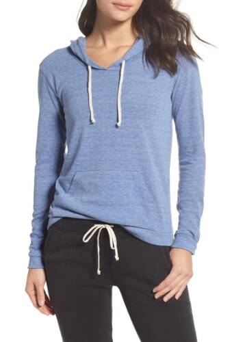 Imbracaminte femei alternative apparel classic drawstring pullover hoodie eco pacificblue